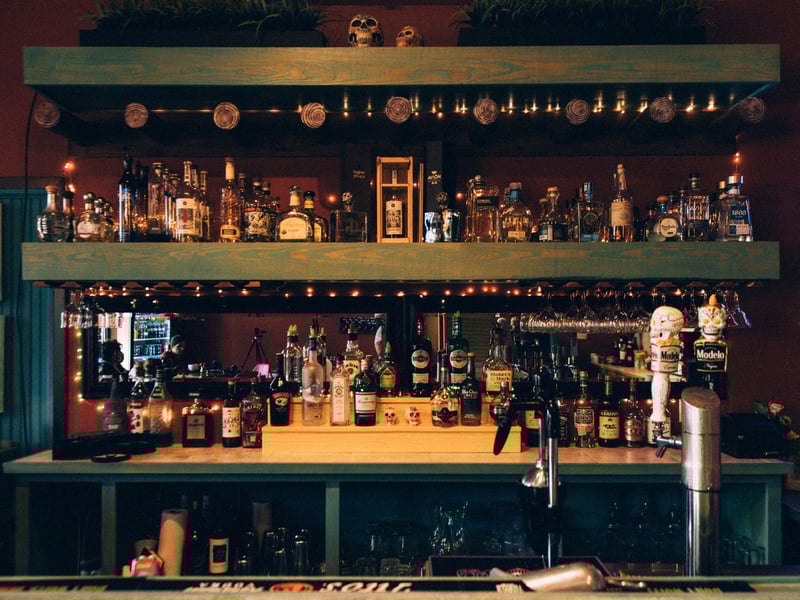 The bar at Cactus Flower Cafe in Pensacola Beach, Florida