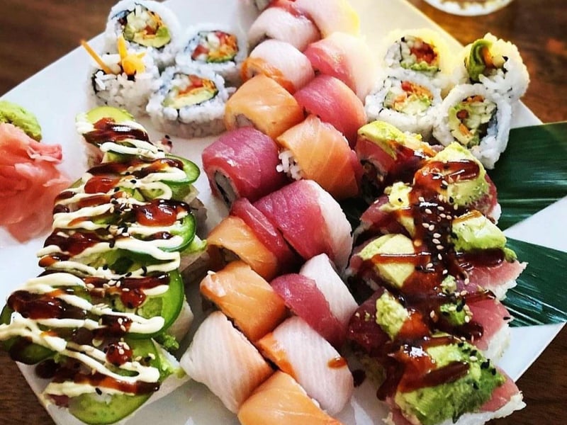 A spectacular sushi platter at Dharma Blue