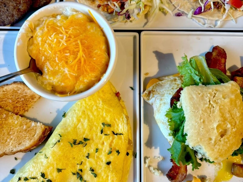 An overhead view of a table at Native Cafe
