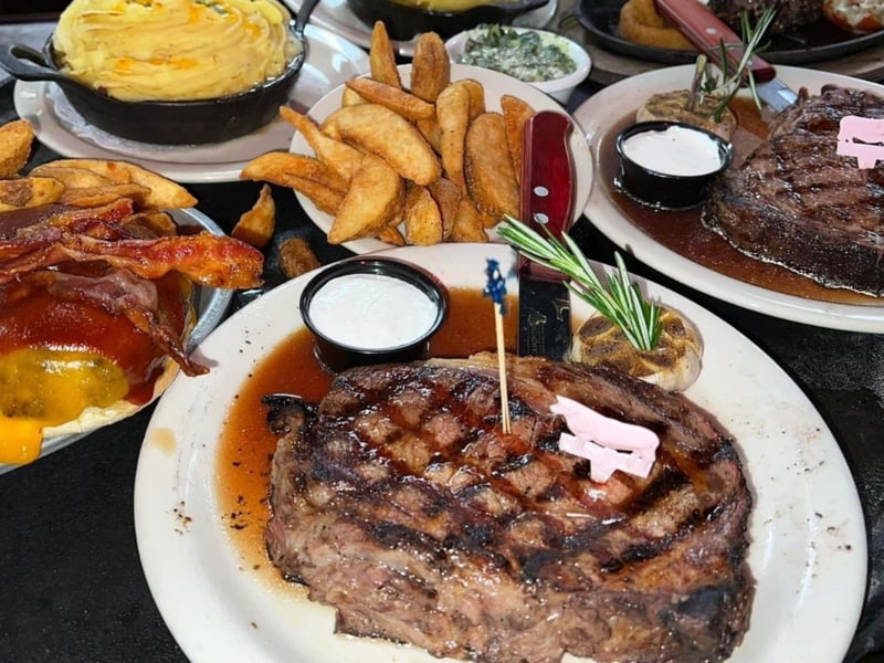 A table spread from McGuires Irish Pub in Pensacola, Florida