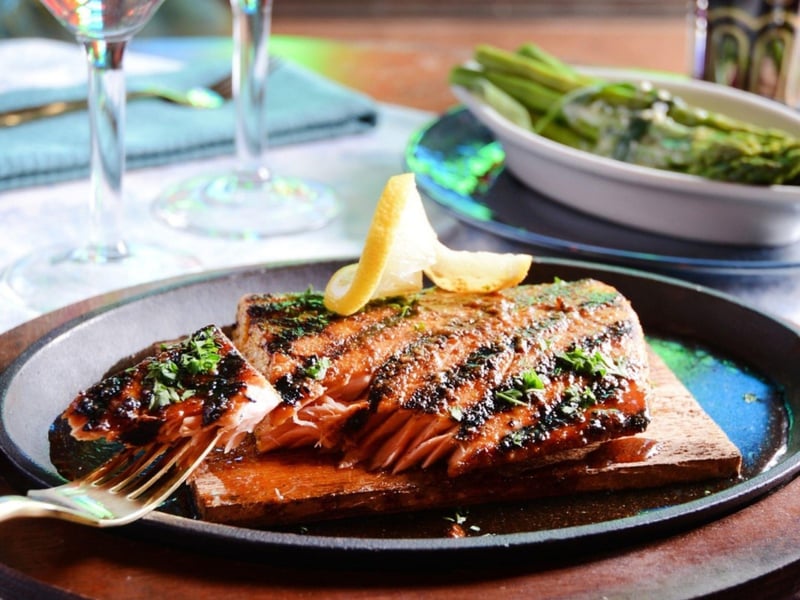 Salmon at McGuires Irish Pub in Pensacola, Florida