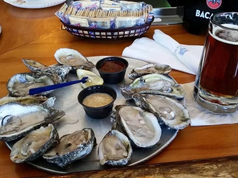 Enjoy delicious oysters at Peg Leg Petes in Pensacola Beach, Florida