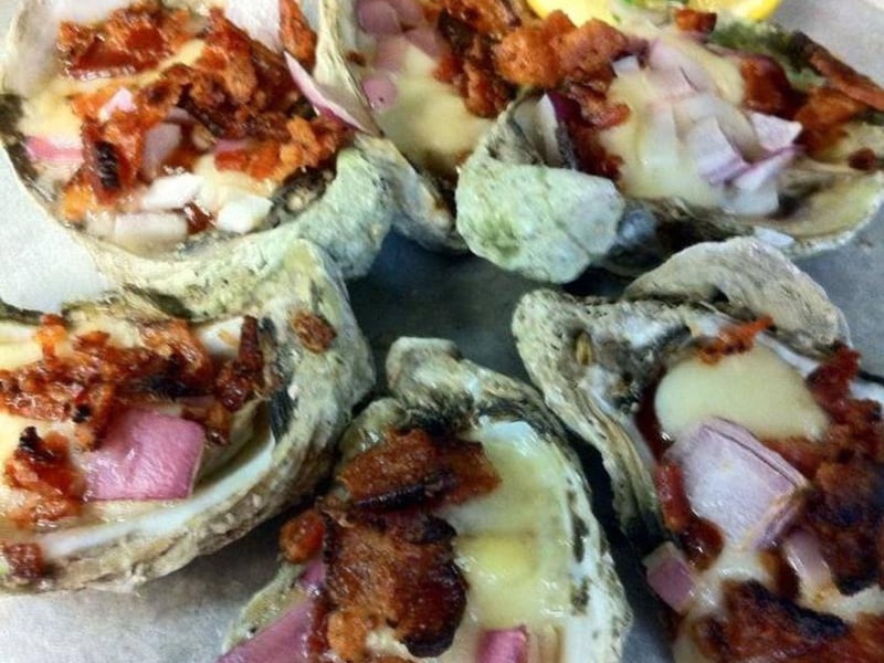 Rockefeller Oysters at Peg Leg Petes