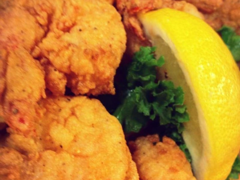 Fried fish from Peg Leg Petes in Pensacola Beach, Florida