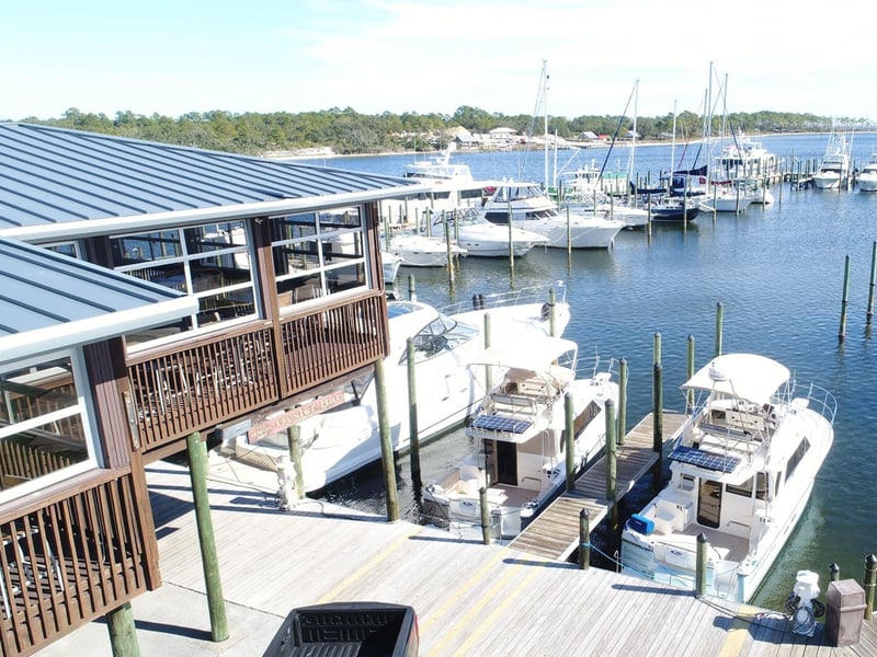 View from Perdido Key Oyster Bar  Marina of the marina