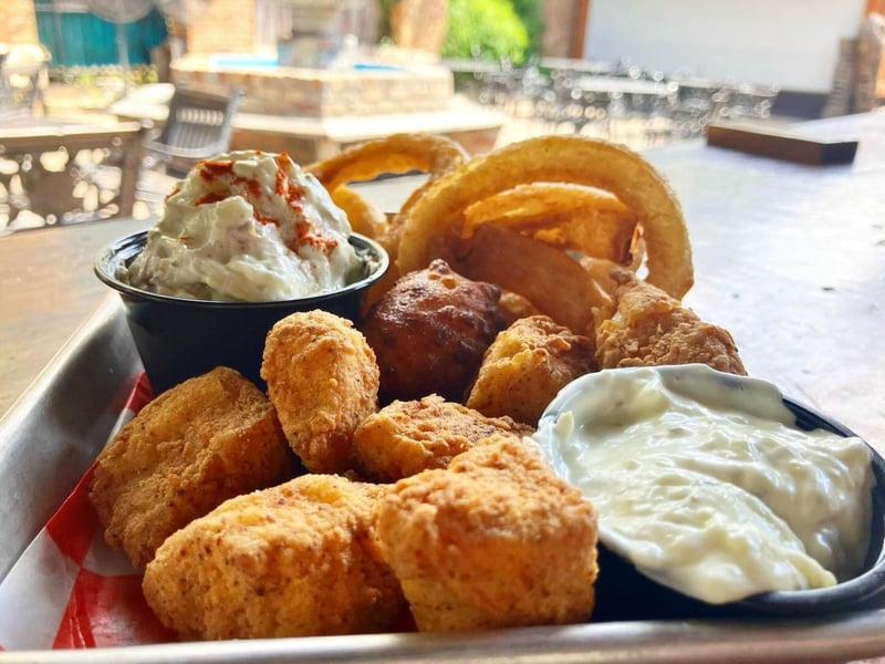 Hushpuppies and fried fish bites from Seville Quarter