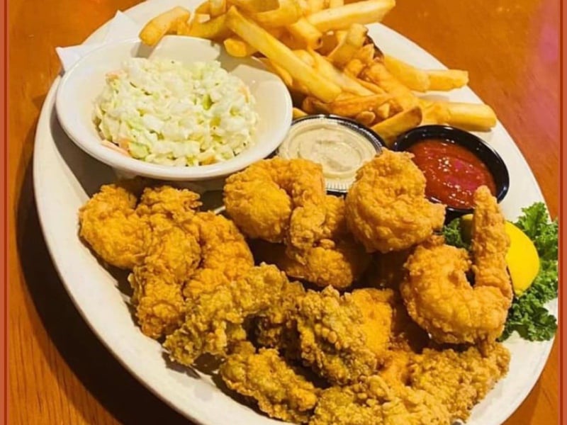 Fried shrimp from Sidelines Sports Bar and Restaurant