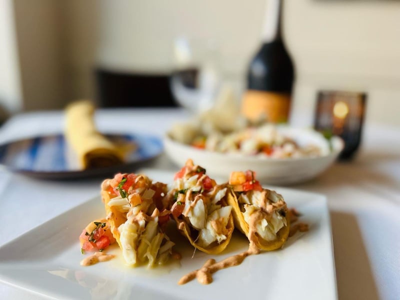 Crab lumb tacos at The Global Grill