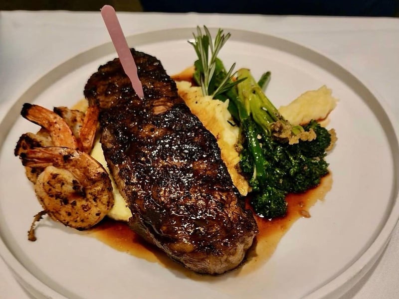 Steak and shrimp at The Global Grill