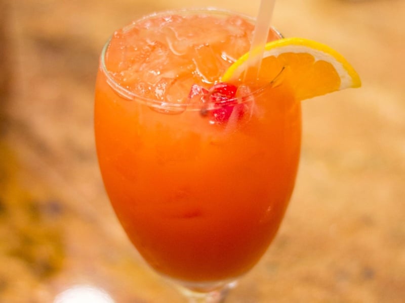 A pink cocktail from Tokyo Japanese Steakhouse