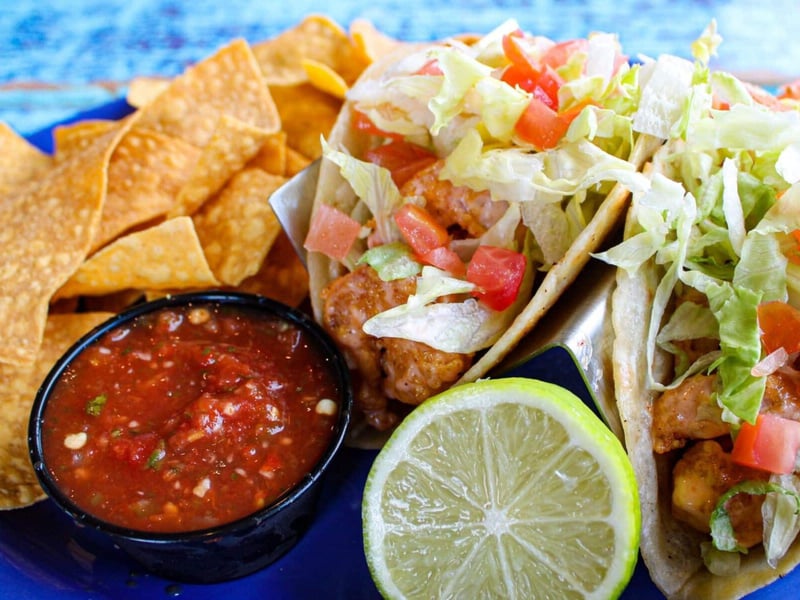Fish tacos from Shaggys in Pensacola Beach, Florida