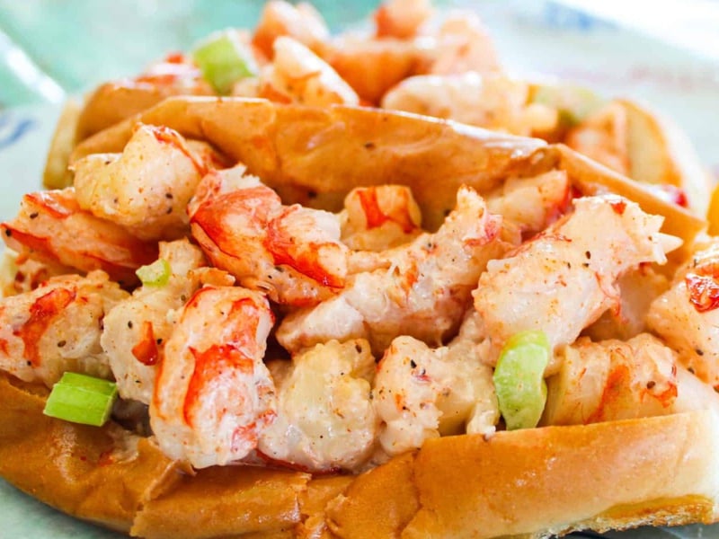 A delicious lobster roll at Shaggys Pensacola Beach