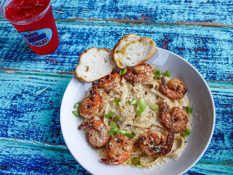 Seafood pasta from Shaggys