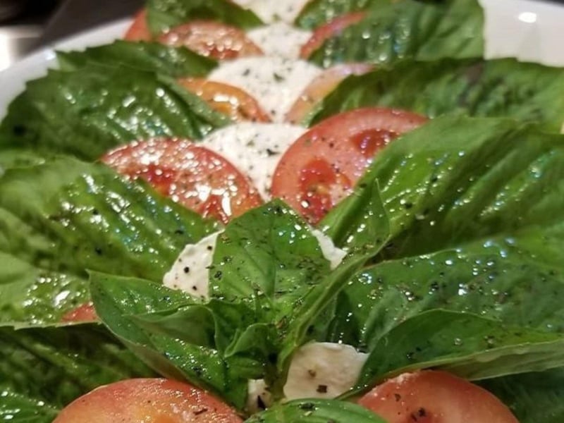 A Caprese salad at Bonellis in Pensacola, Florida