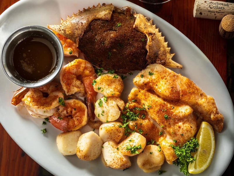The Seafood Platter at Captain Andersons Restaurant
