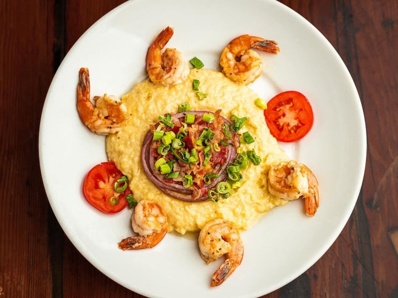 The Shrimp and Grits at Captain Andersons Restaurant in Panama City Beach, Florida
