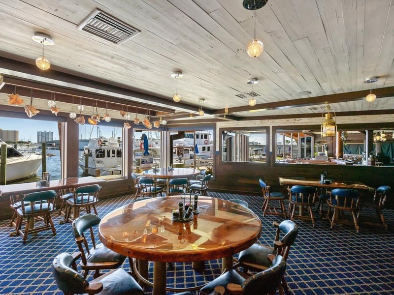 The waterfront dining room at Captain Andersons Restaurant