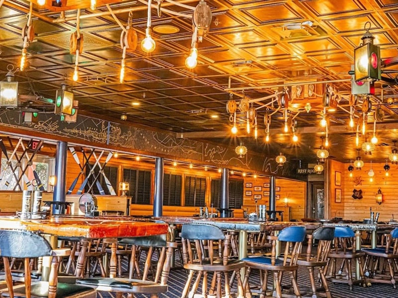 The dining room at Captain Andersons Restaurant in Panama City Beach, Florida