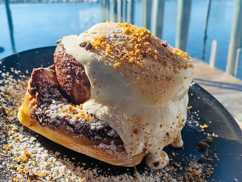 The Cinnamon Roll with vanilla cream cheese icing