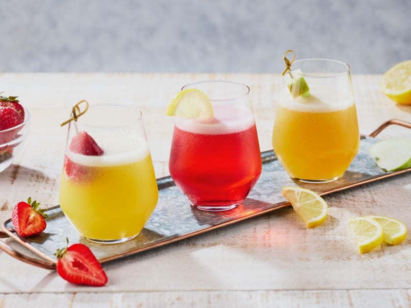 Three cocktails from Another Broken Egg Cafe in Panama City Beach, Florida