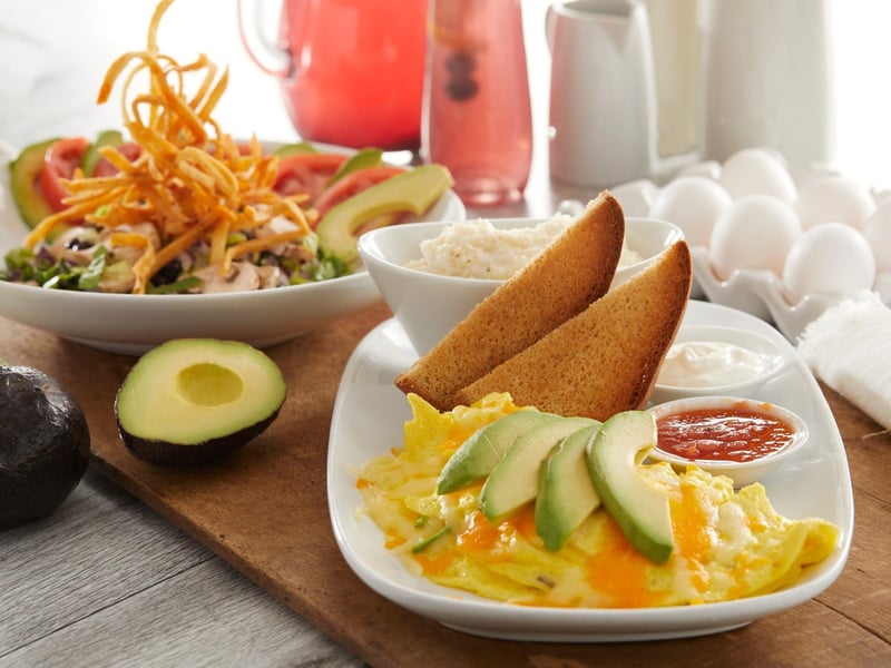 The vegetable omlette at Another Broken Egg Cafe in Panama City Beach, Florida