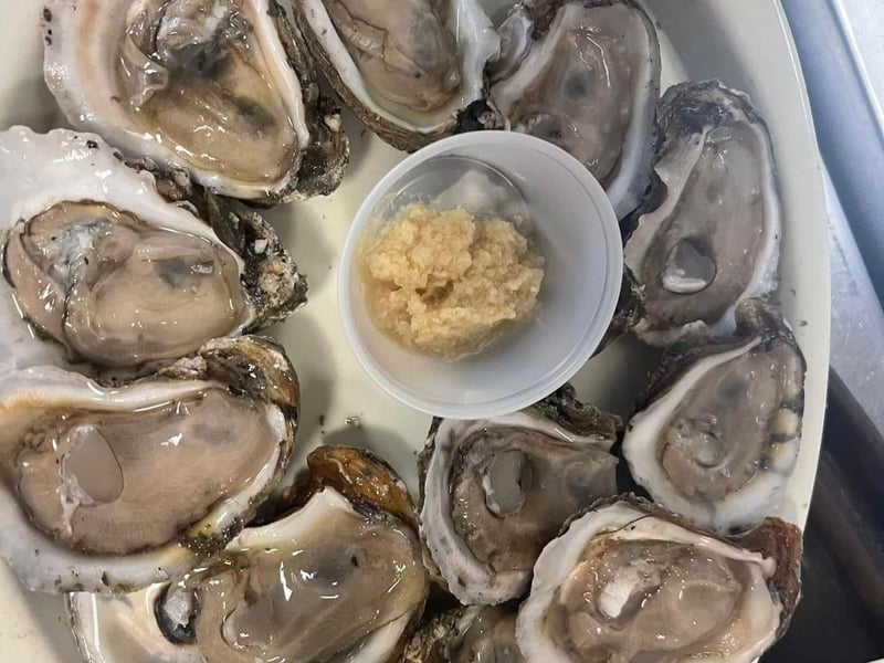 Fresh oysters from Bayou Bills Crab House