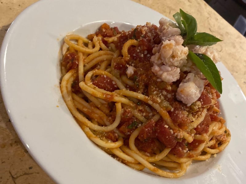 Seafood pasta from Bayou Bills Crab House