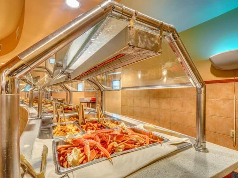 The seafood buffet at Captain Jacks