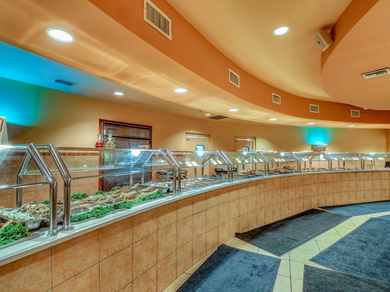 The buffet at Captain Jacks Family Buffet in Panama City Beach, Florida