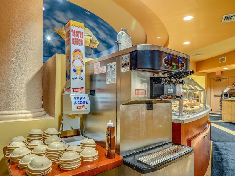 The ice cream machine at Captain Jacks in Panama City Beach, Florida