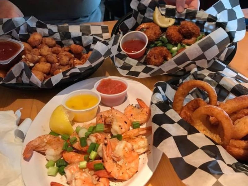 A table with plates at Coconuts Restaurant
