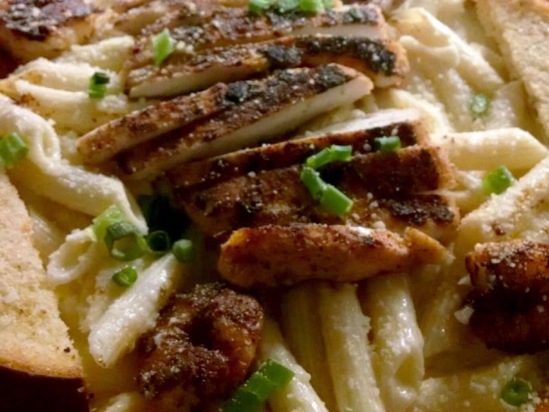 The Chicken Alfredo at Coconuts Restaurant in Panama City Beach, Florida