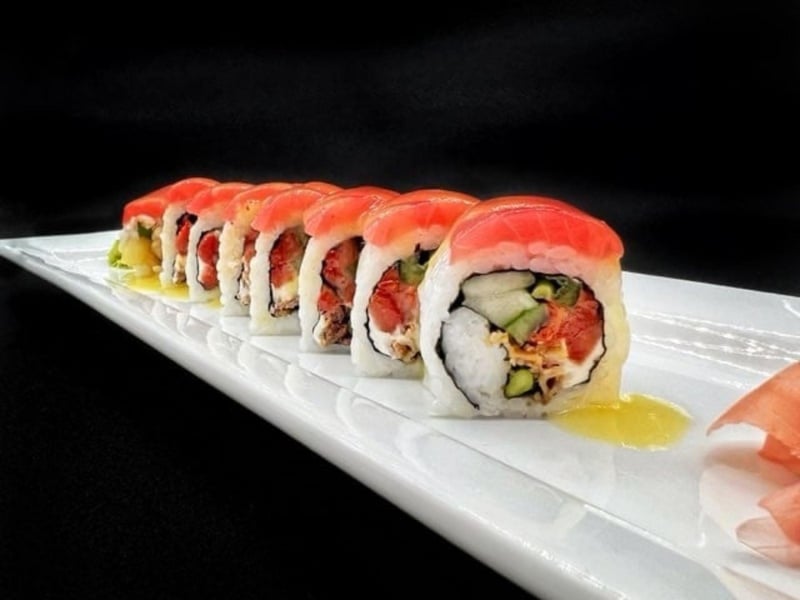 A sushi roll from Firefly in Panama City Beach, Florida