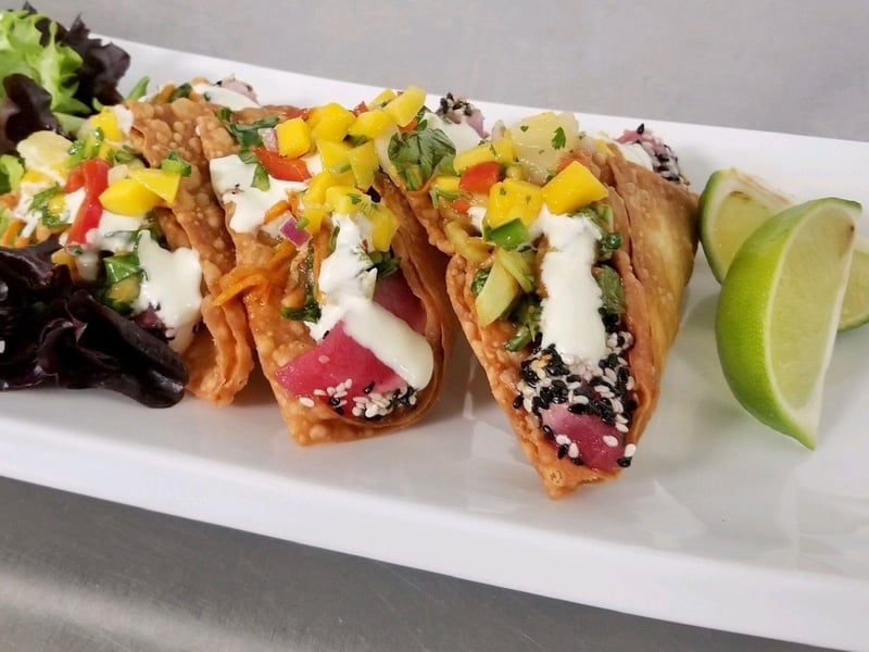 The cripsy Ahi Tuna tacos from Firefly