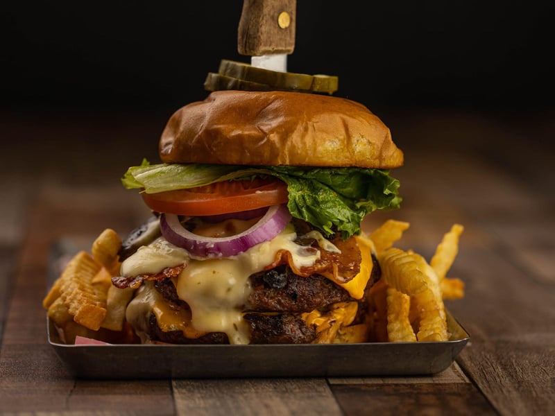 A loaded cheeseburger from Firefly in Panama City Beach, Florida