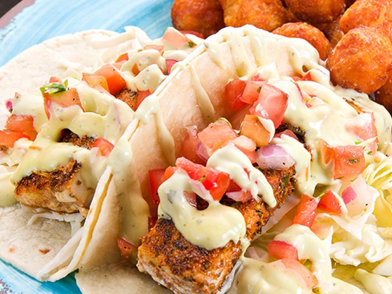 Fish tacos at Hammerhead Freds