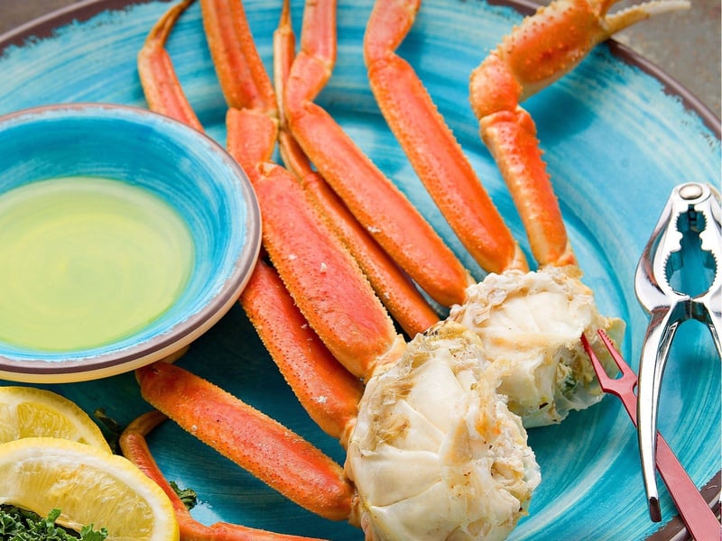 Snow crab legs at Hammerhead Freds in Panama City Beach, Florida