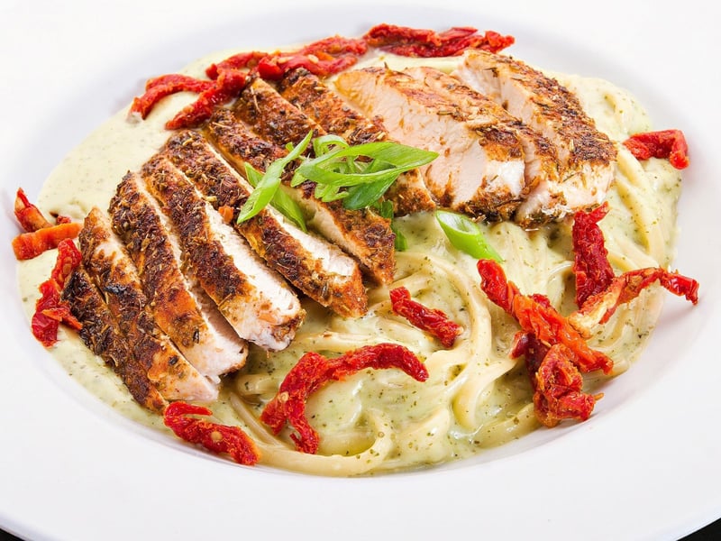 Pasta with chicken from Hammerhead Freds in Panama City Beach, Florida