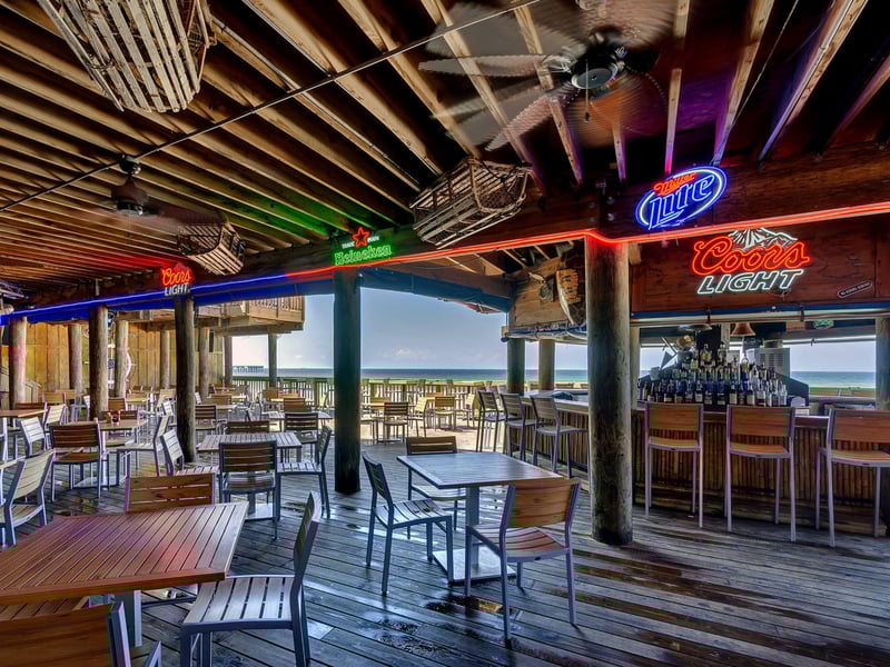 The beachfront dining room in Panama City Beach, Florida
