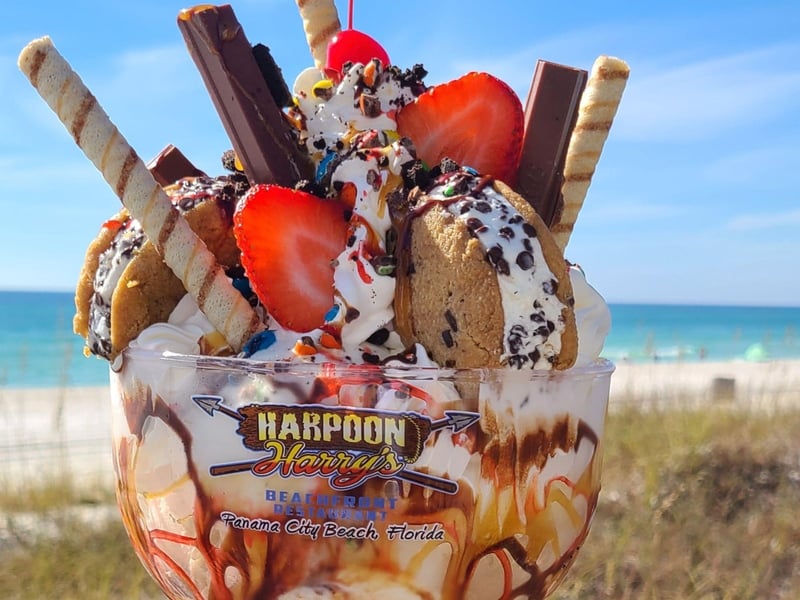 A spectacular ice cream sundae