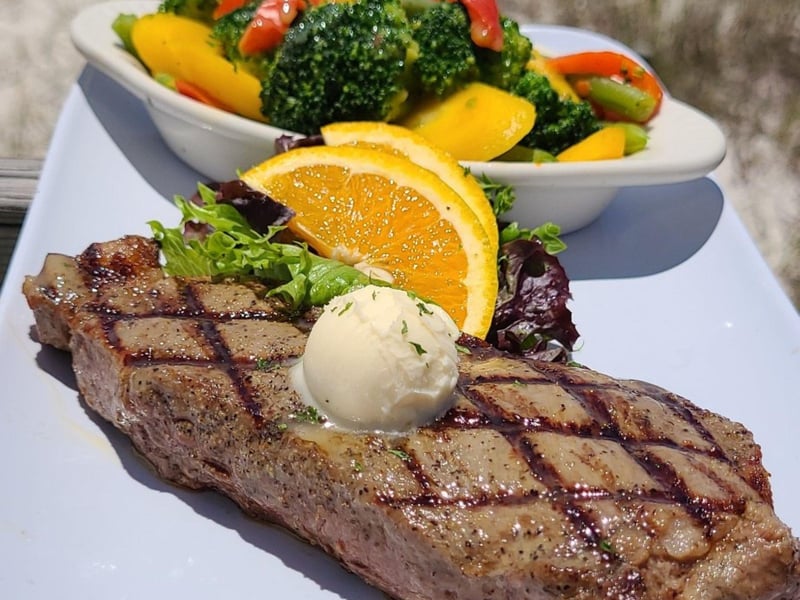 A steak from Harpoon Harrys in Panama City Beach, Florida