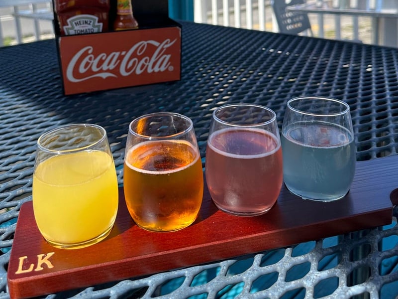 A mimosa flight from Lizas Kitchen Cafe in Panama City Beach, Florida