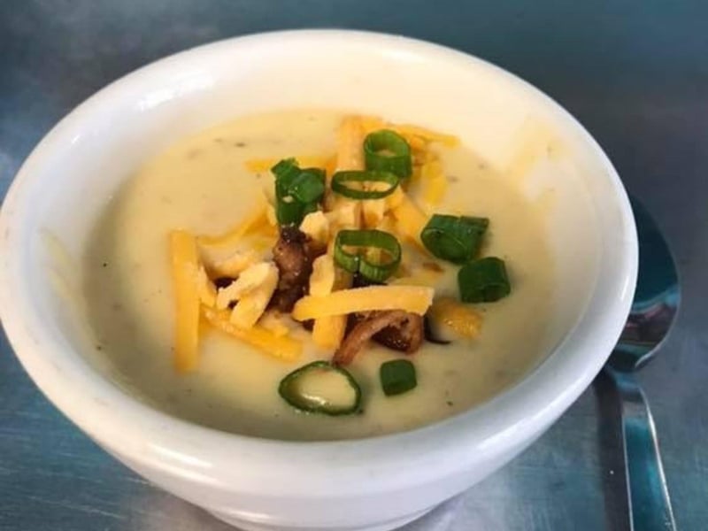 Potato soup at Lizas Kitchen Cafe