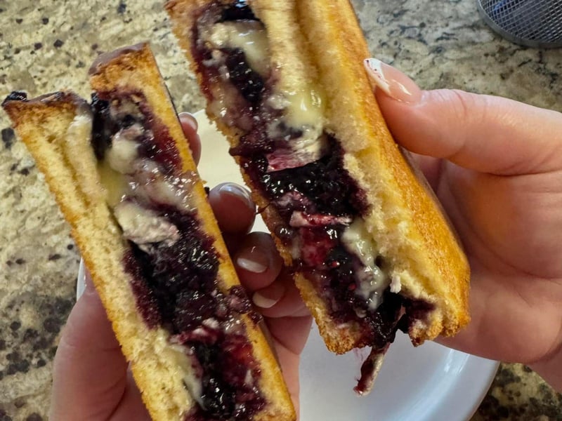 The berry and brie sandwich at Lizas Cafe in Panama City Beach, Florida