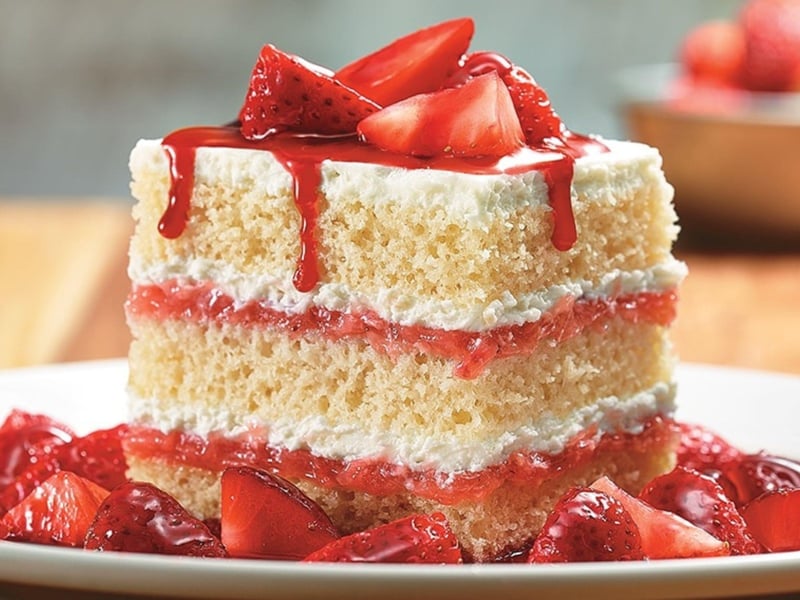 The strawberry and cream shortcake from Longhorn Steakhouse in Panama City Beach, Florida