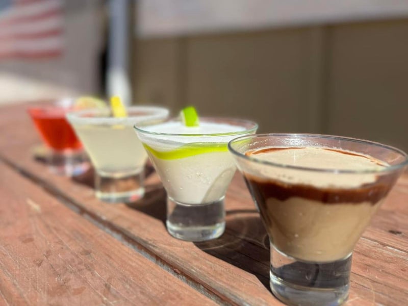 A martini flight from Patches Pub  Grill