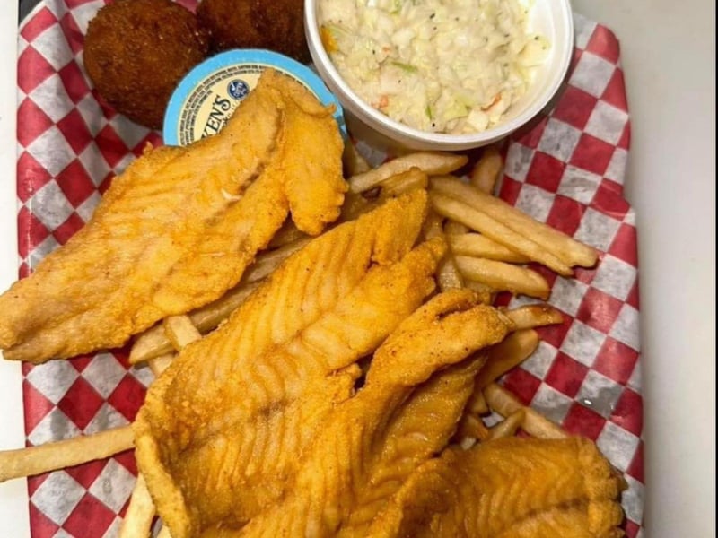 Fried fish at Patches Pub  Grill
