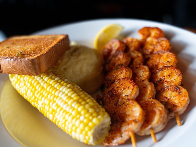 The shrimp dinner at Pineapple Willys