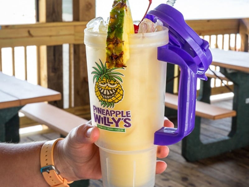 A frozen cocktail at Pineapple Willys in Panama City Beach, Florida