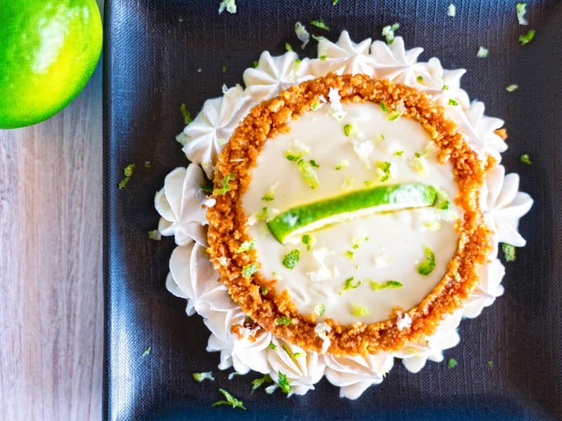 A key lime pie at Pineapple Willys in Panama City Beach, Florida
